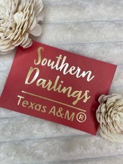 Southern Darlings Car Sticker - Gold